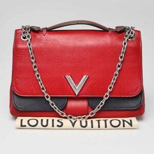 Louis Vuitton Rubis/Blue Monogram Leather Very Chain Bag